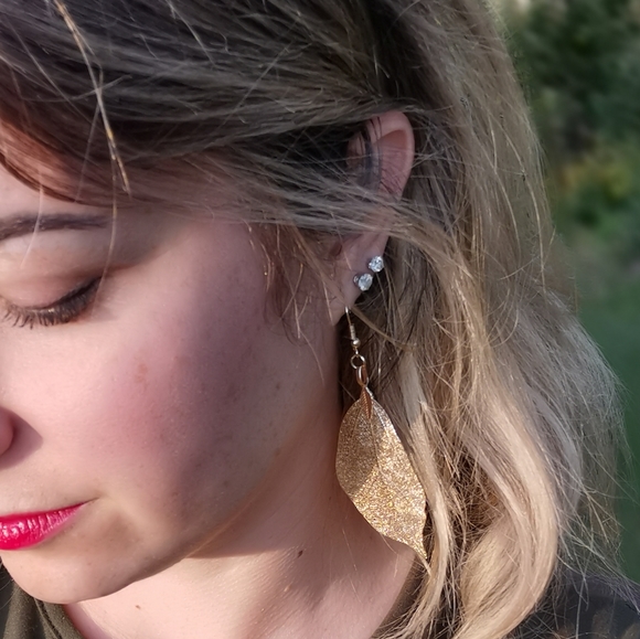 Natural leaf dipped in 24k yellow gold - Picture 1 of 7